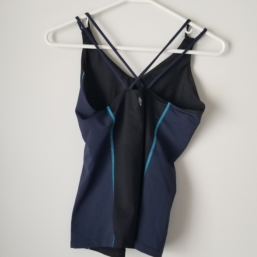 Ellie Workout Tank Black/Navy Activewear in Size M - Picture 6 of 12